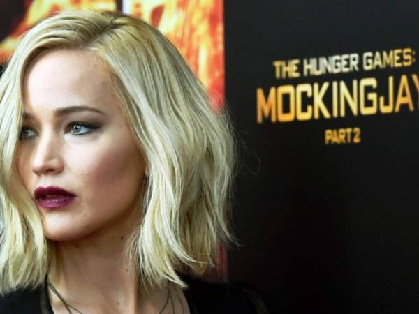 La actriz Jennifer Lawrence en la premier de Los Juegos del Hambre, el miércoles 18.