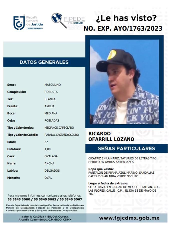 ¿Ricardo O’Farrill desaparecido? Esto dice la Fiscalía de México