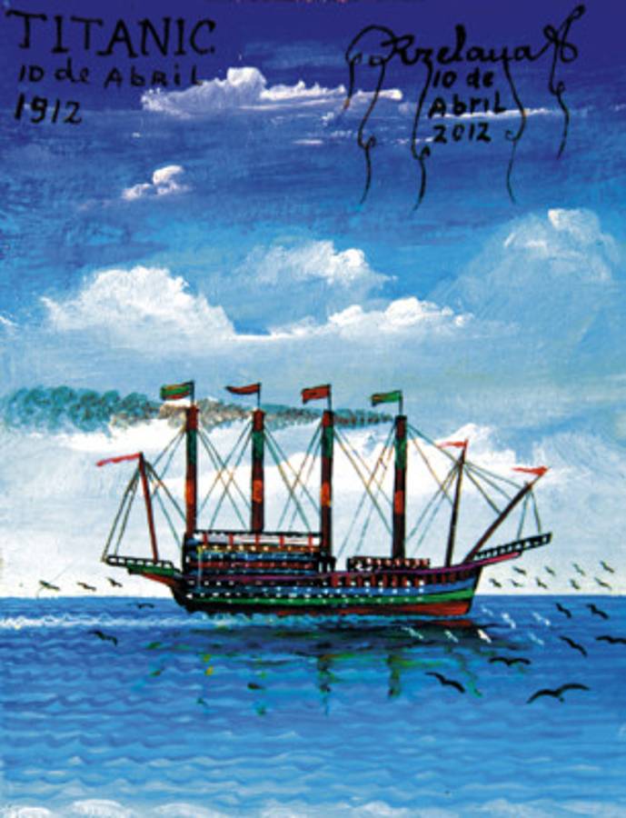 El Titanic primitivista del pintor Roque Zelaya
