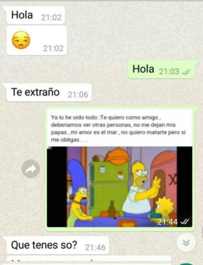 Chica rompe con su novia con imágenes de Los Simpson a través de WhatsApp