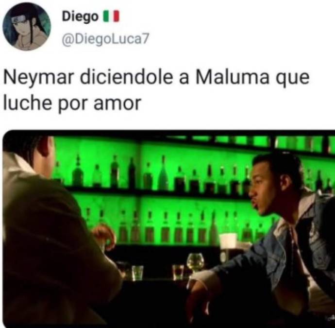 Los memes que dejó el trío amoroso entre Maluma, Nathalia Barulich y Neymar