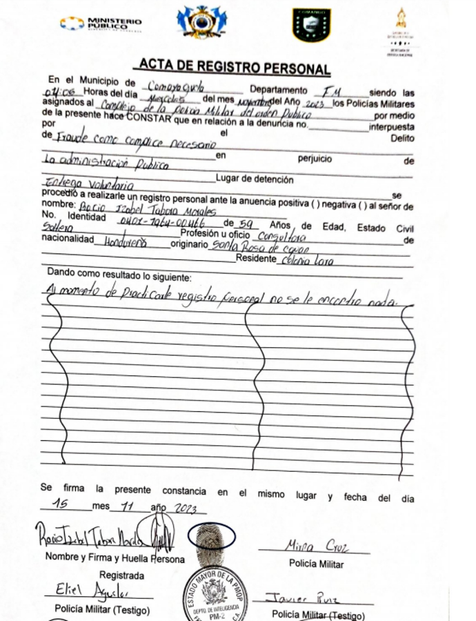 Capturan a Rocío Tábora, exministra de Finanzas