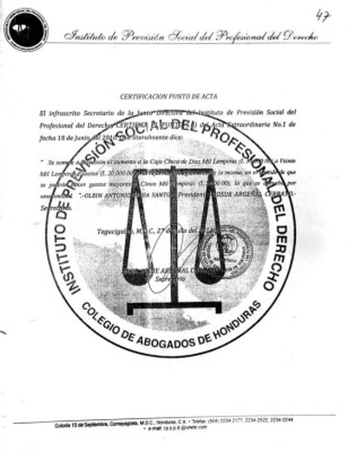 Inversiones por L 131 millones perjudicaron patrimonio del Colegio de Abogados de Honduras