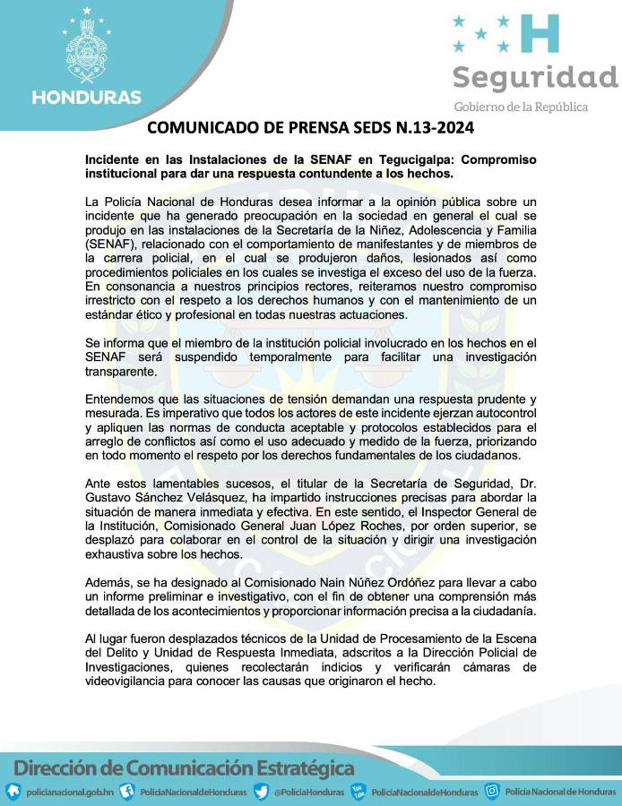 Suspenden a policía tras disparar dentro de las instalaciones de la Senaf