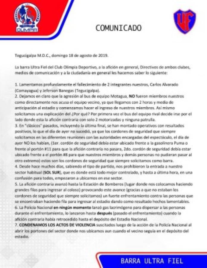 Ultra Fiel: ¿Por qué el bus de Motagua pasó por donde estaba la afición rival?