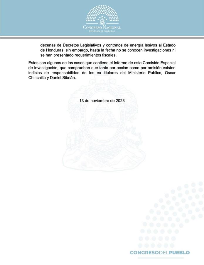 Comisión Especial entrega informe de casos en gestión de exfiscales