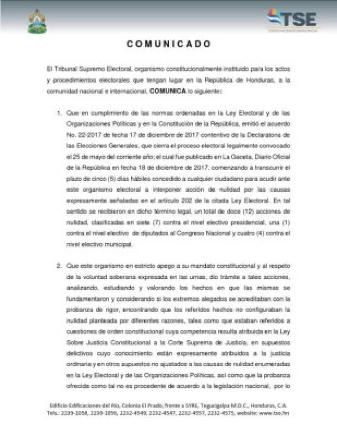 TSE concluye etapa de impugnaciones a proceso electoral