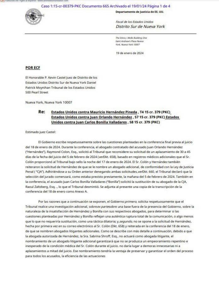 En directo: Juicio de Juan Orlando Hernández