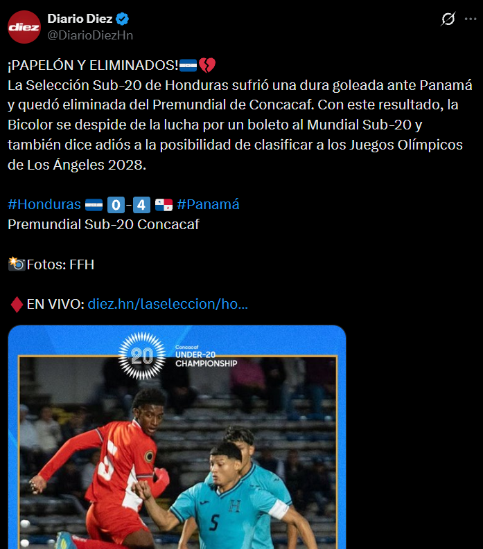 Bochorno No ven una: Prensa explota tras eliminación de Honduras en Premundial Sub-20 de Concacaf