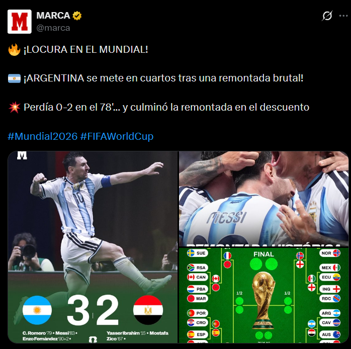 VAR salva Milagro en Atlanta: Así reacciona la prensa tras remontada de Argentina en el Mundial 2026