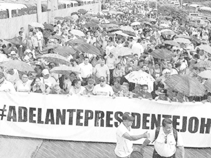 Video de la marcha en favor de Juan Orlando Hernández no es de 2024, fue en 2019