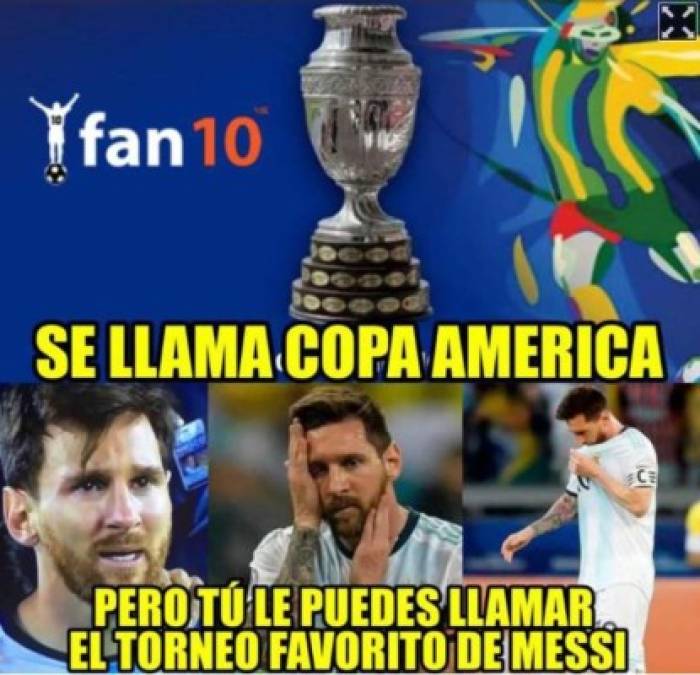 Messi es víctima de memes tras la eliminación de Argentina de la Copa América a manos de Brasil