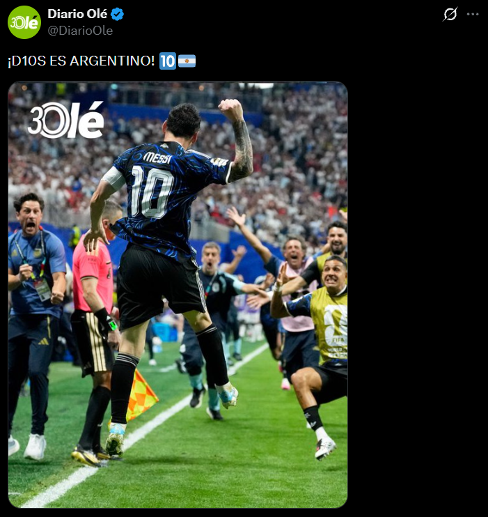 Dios es argentino Historia: Reacción de la prensa tras pase de Argentina a final del Mundial 2026