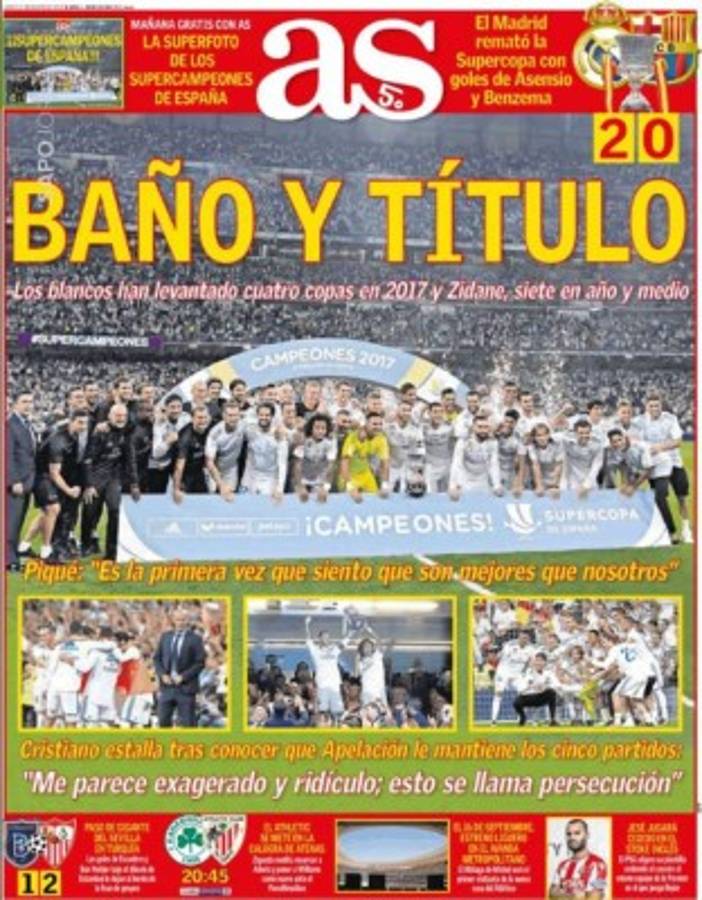 Diarios deportivos se rinden ante el Real Madrid