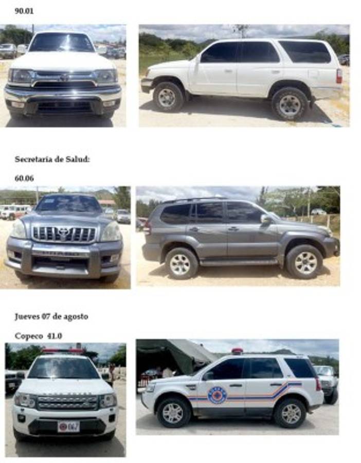 Conozca los carros de lujo en que se conducían ministros hondureños