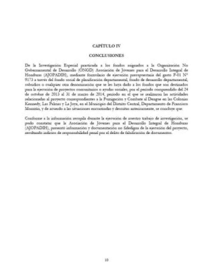 Tribunal Superior de Cuentas no halló ni obras ni ONG en auditorías