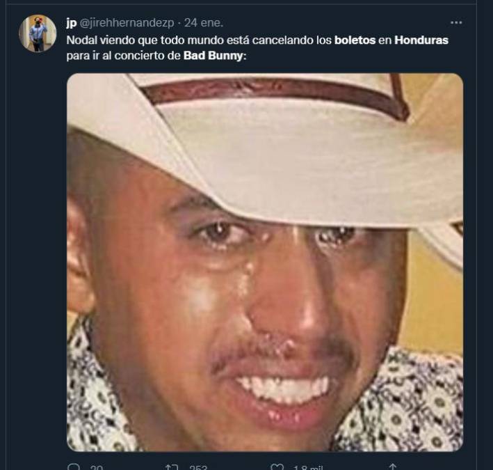 Se agotaron los boletos para el concierto de Bad Bunny y los hondureños llenan de memes las redes