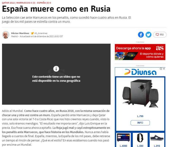 Decepción: prensa española critica fuertemente a Luis Enrique tras eliminación de La Roja