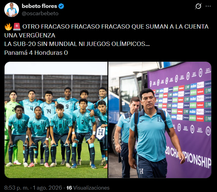 Bochorno No ven una: Prensa explota tras eliminación de Honduras en Premundial Sub-20 de Concacaf