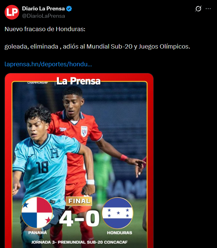 Bochorno No ven una: Prensa explota tras eliminación de Honduras en Premundial Sub-20 de Concacaf