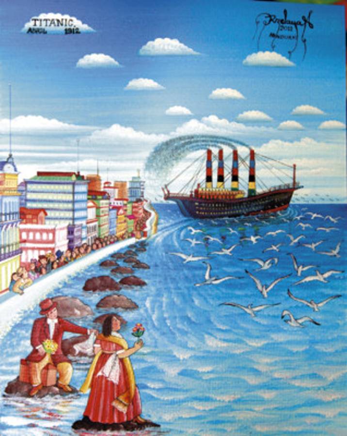 El Titanic primitivista del pintor Roque Zelaya