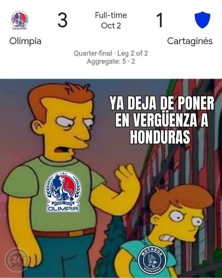 Burlas por todos lados: Los memes que dejó la goleada de Cartaginés a Motagua en el repechaje