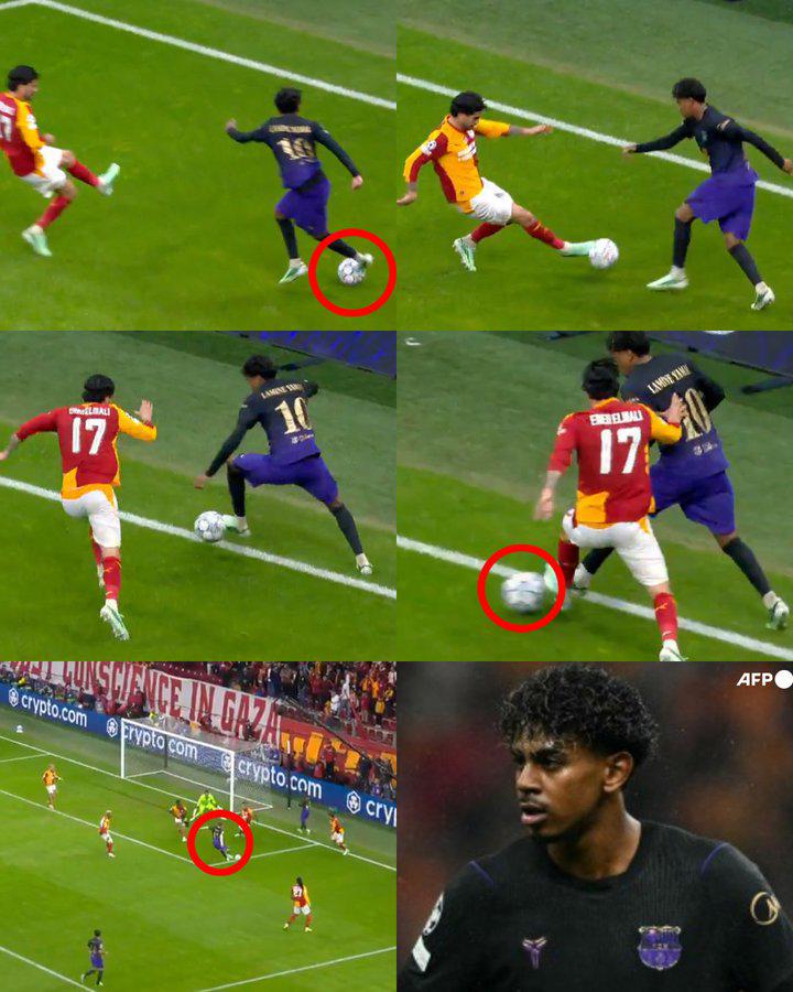 Polémica por gol anulado a Galatasaray, pancartas en el estadio y se disculpa con Lamine