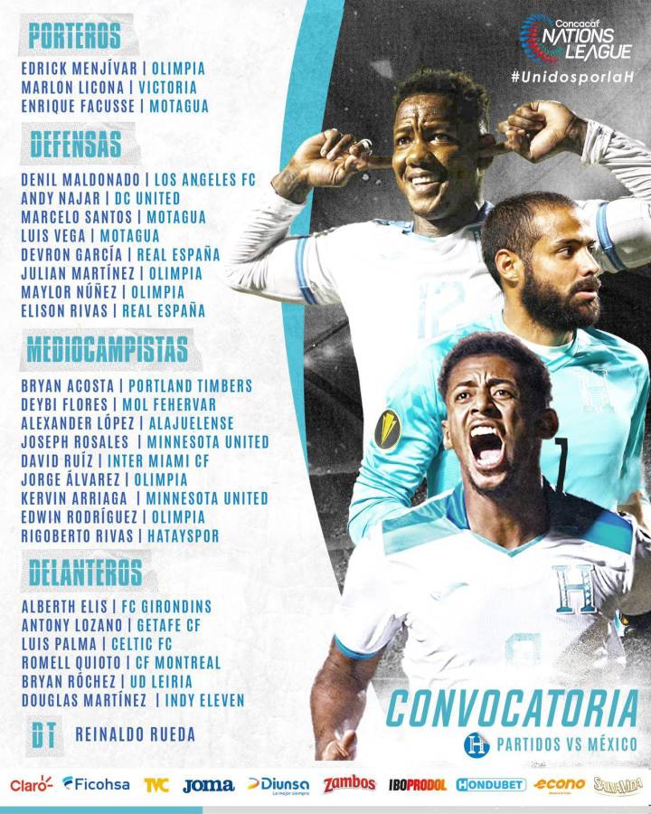 Los convocados de Reinaldo Rueda: estos son los jugadores para el Honduras-México en la Nations League