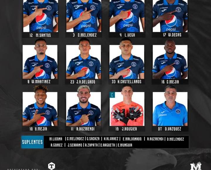 Motagua y su temible 11 para enfrentar a la UPN ¿Y Rubilio?