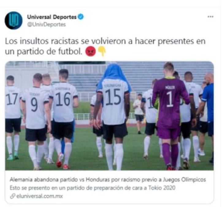 Así reacciona el mundo por los insultos racistas en el partido Honduras-Alemania