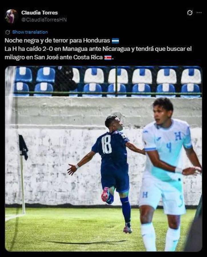 Lo que dicen los medios tras derrota de Honduras ante Nicaragua; señalan el culpable