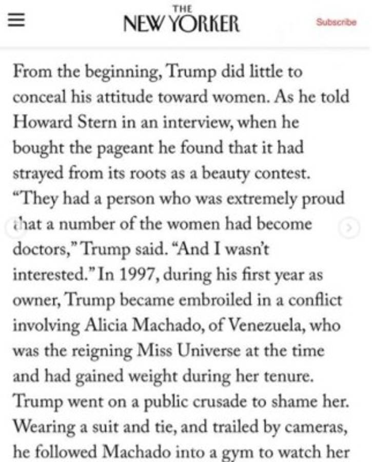 Alicia Machado explota contra revista de Nueva York y suplica que no le recuerden agresión de Donald Trump