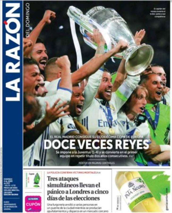 'Son leyenda': la prensa española alaba al Real Madrid por su 'Duodécima'