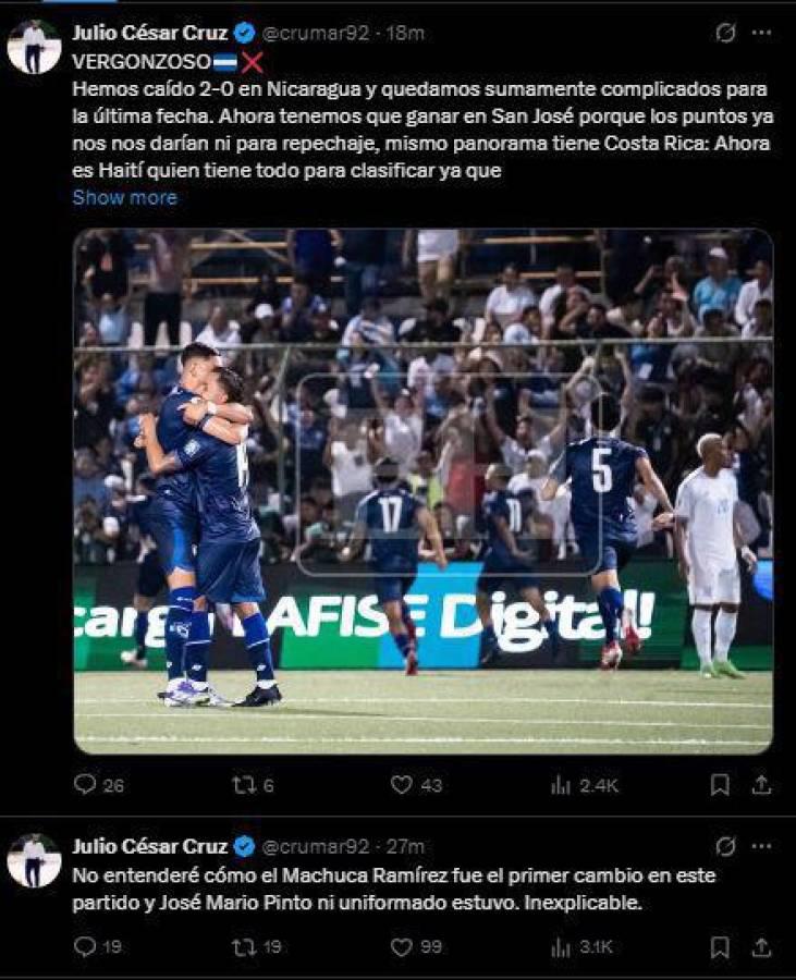 Lo que dicen los medios tras derrota de Honduras ante Nicaragua; señalan el culpable