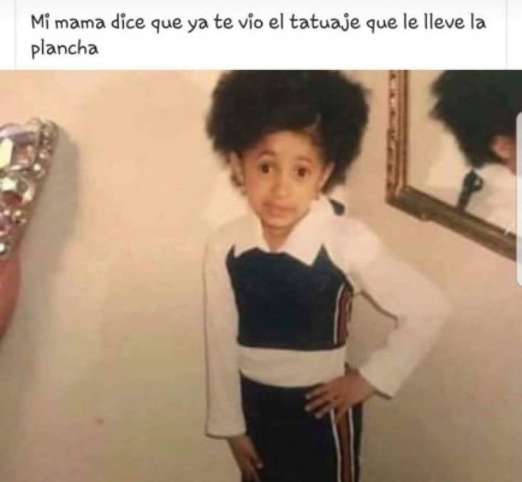 Los divertidos memes 'Dice mi mamá', con la foto de la rapera Cardi B en su infancia, que viralizan las redes