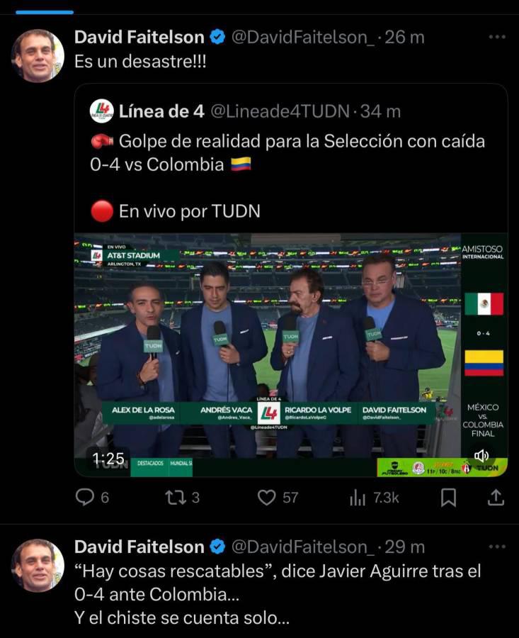 Las críticas de los medios a selección de México tras ser goleado por Colombia