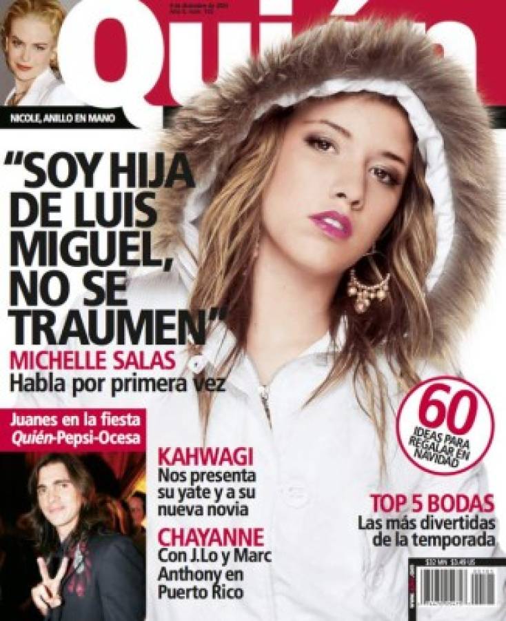 En diciembre de 2005, Michelle Salas habló por primera vez sobre lo que era ser la hija de Luis Miguel. Esta fue la portada en ese entonces. Foto cortesía Quién