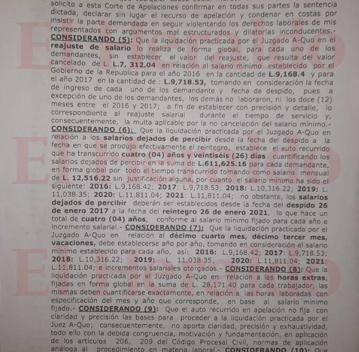 En el considerado 10 el tribunal de alzada ordena la retroacción de las actuaciones al estado inmediatamente anterior al defecto que la originó.