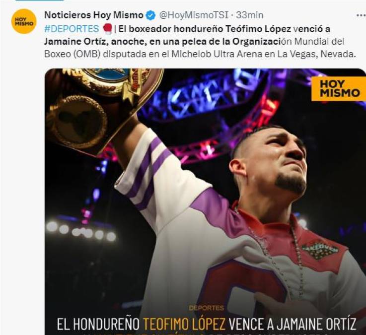 Teófimo López gana y esto dicen los medios tras derrotar a Ortiz