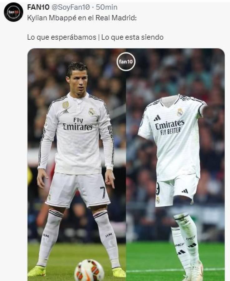 Memes destrozan a Mbappé tras fallar otro penal con Real Madrid y perder en LaLiga