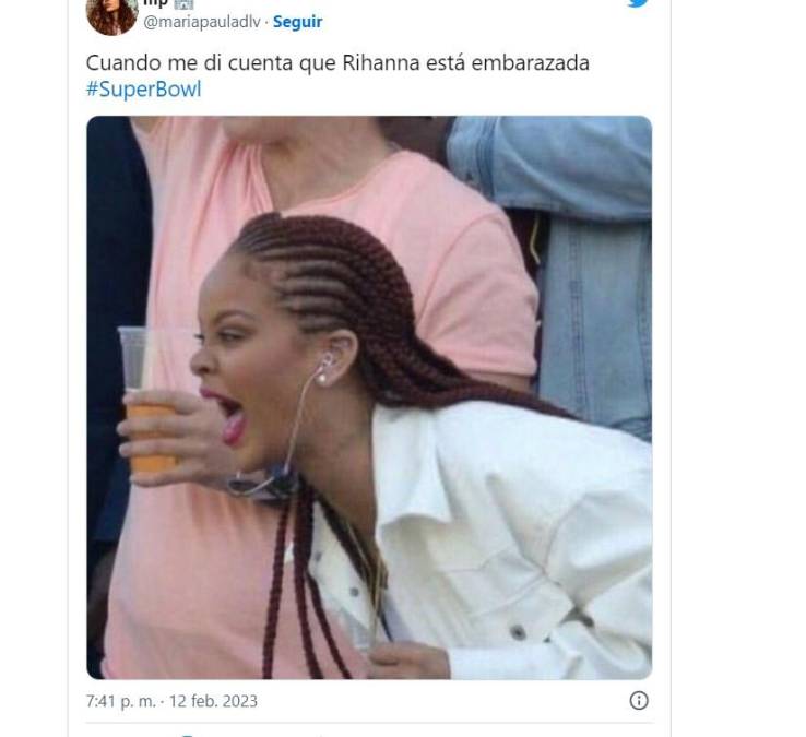 Los mejores memes que dejó el embarazo de Rihanna en el Super Bowl