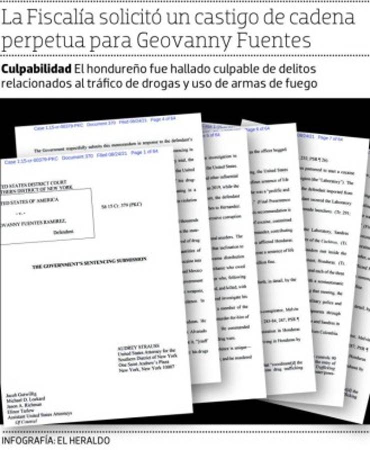 EEUU pide que narco hondureño, Geovanny Fuentes, esté toda la vida tras las rejas