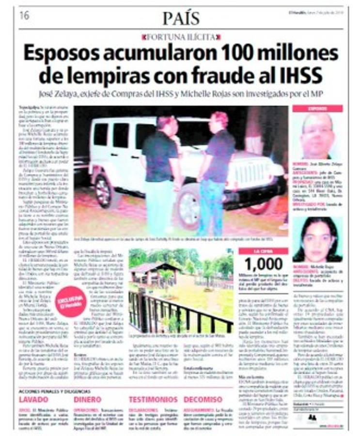 Identifican a empresario que adquirió 17 bienes con dinero del IHSS