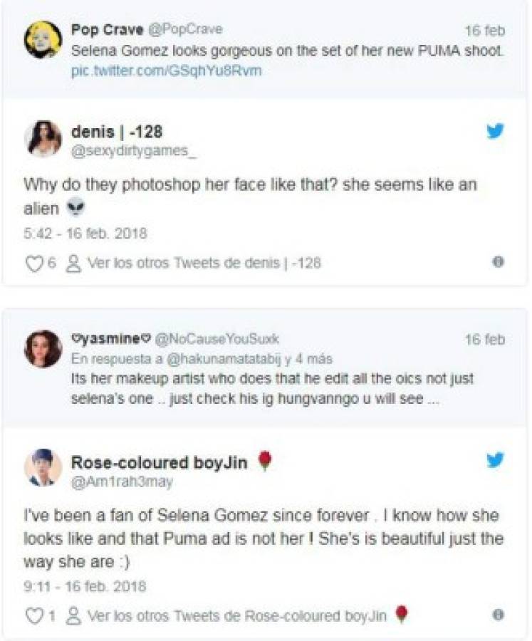 Excesivo Photoshop de Selena Gómez, en fotos de campaña Puma, enfurece a sus fans