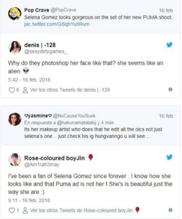 Excesivo Photoshop de Selena Gómez, en fotos de campaña Puma, enfurece a sus fans