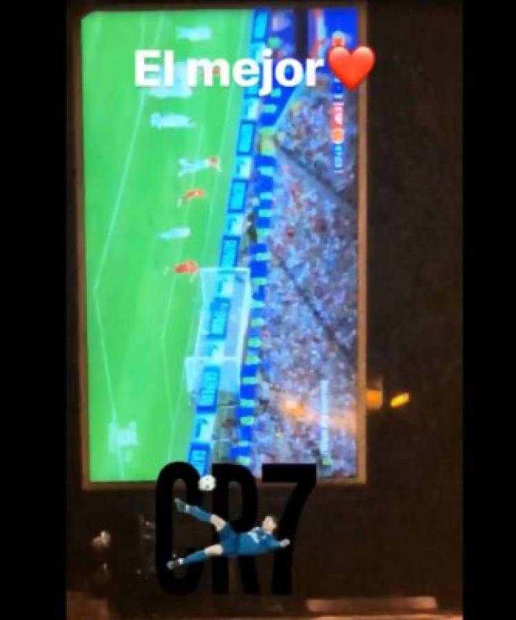 'El mejor' escribió en una anotación de Ronaldo. Cortesía Instagram Stories