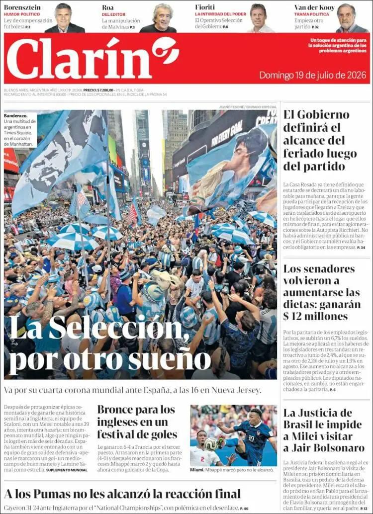 Lo que dicen los medios previo a la final del Mundial 2026 entre España y Argentina