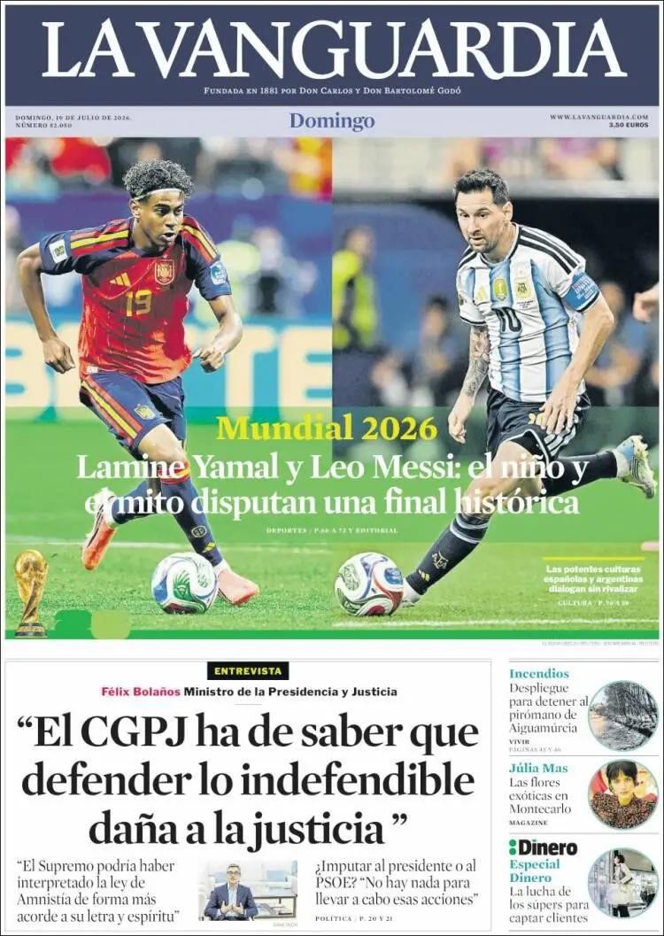 Lo que dicen los medios previo a la final del Mundial 2026 entre España y Argentina