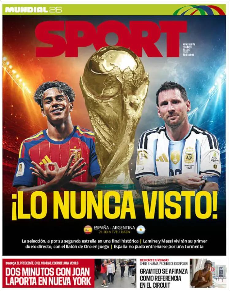 Lo que dicen los medios previo a la final del Mundial 2026 entre España y Argentina