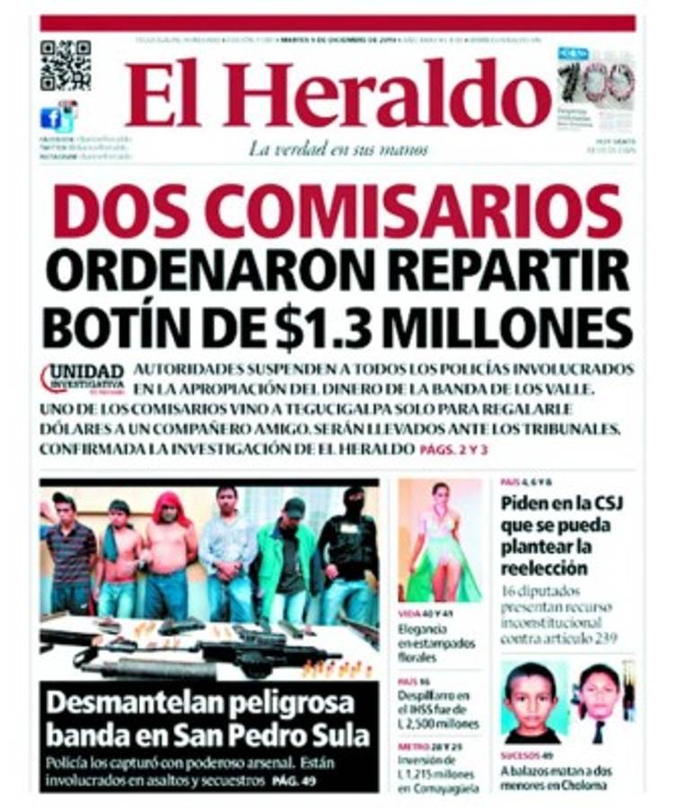 Honduras: Cuatro policías TIGRES confesaron hurto de $1.3 millones